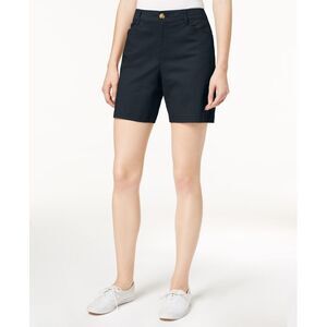 Mid-Rise Twill Shorts